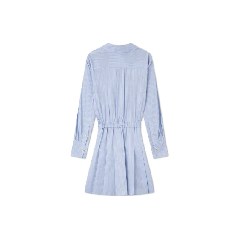 Tommy Hilfiger Long Sleeved Dresses Women's Blue White-1