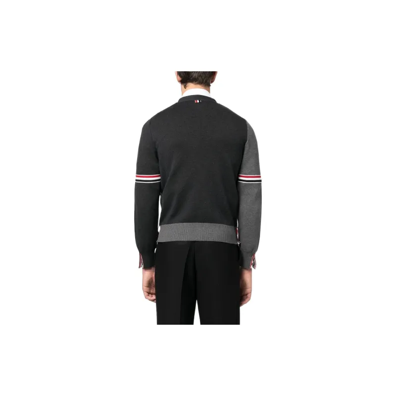 THOM BROWNE Color Block Buttoned Cardigan-2
