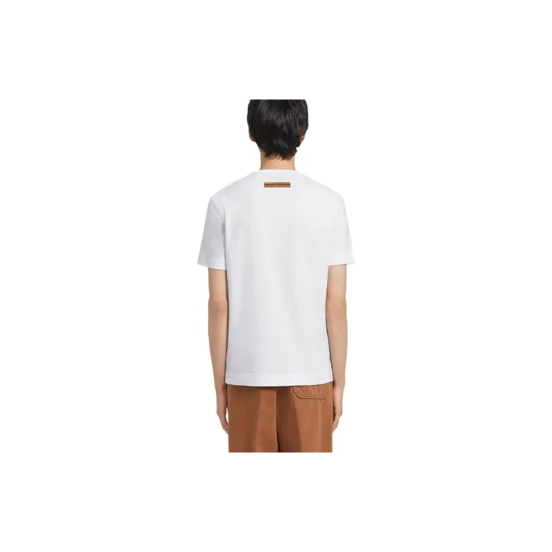 Ermenegildo Zegna Logo Printed Crewneck T Shirt-3
