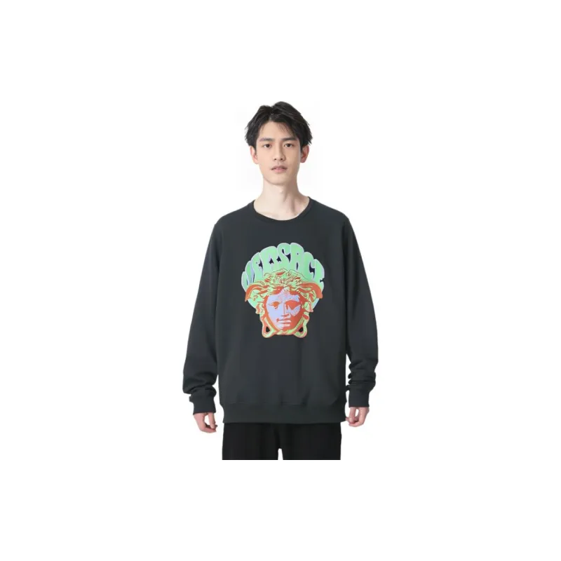 VERSACE Sweatshirts Men Black-5