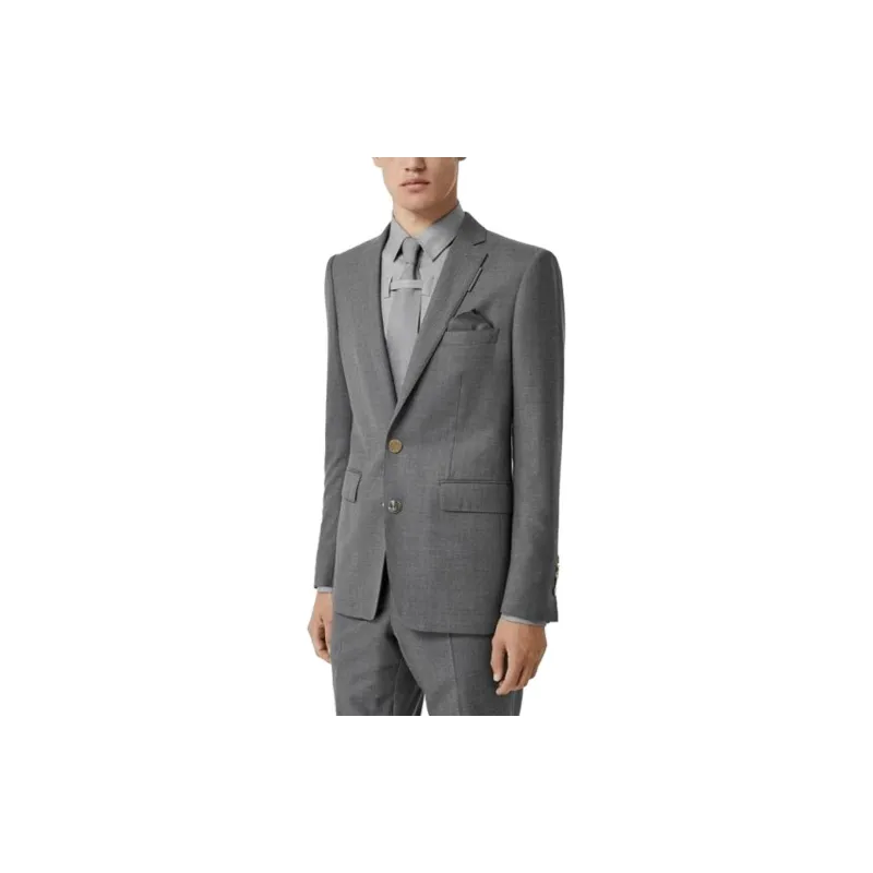Burberry Business Suits Men Gray-1