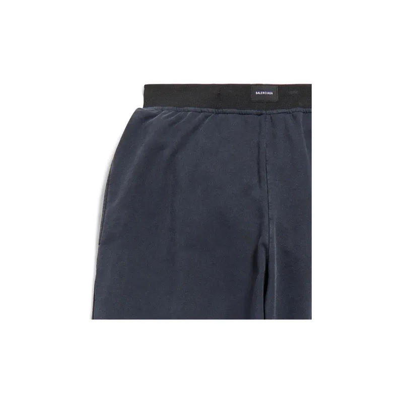 Balenciaga SS24 Knitted Sports Pants Loose Fit Style Unisex Black-2