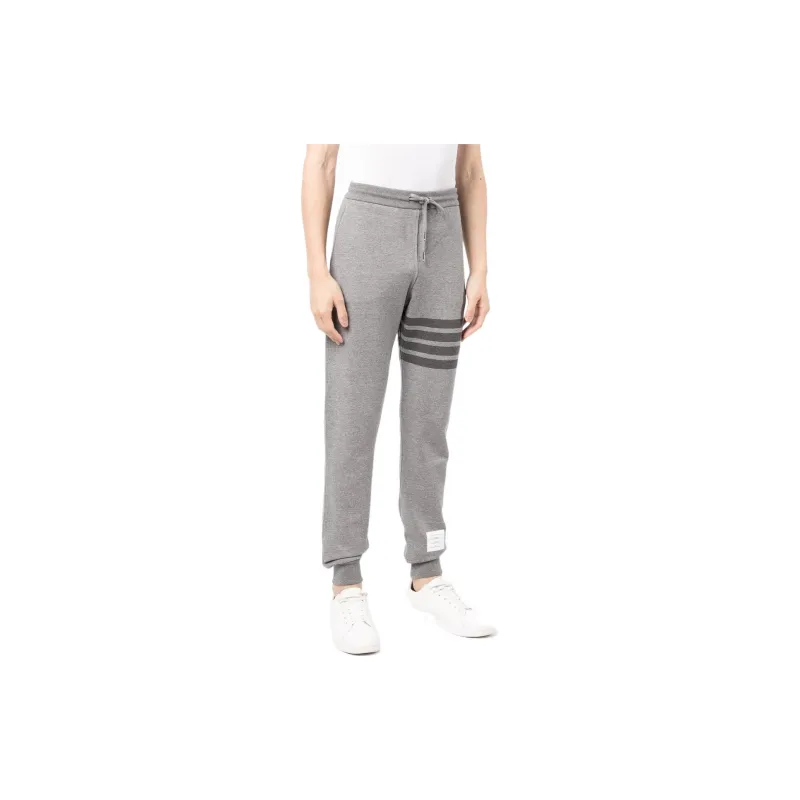 THOM BROWNE Striped Cotton Track Pants-3