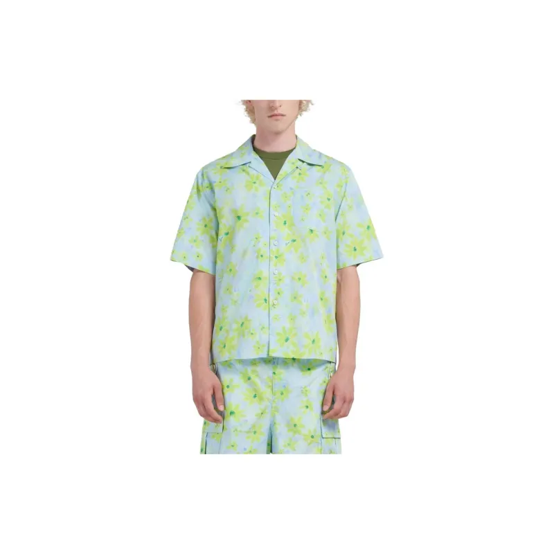 MARNI Floral Print Short Sleeved Shirt-3