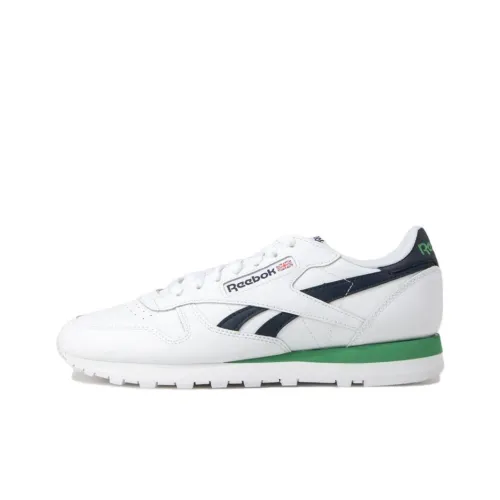 Reebok Classic Leather Casual Shoes Unisex Low-Top White/Green