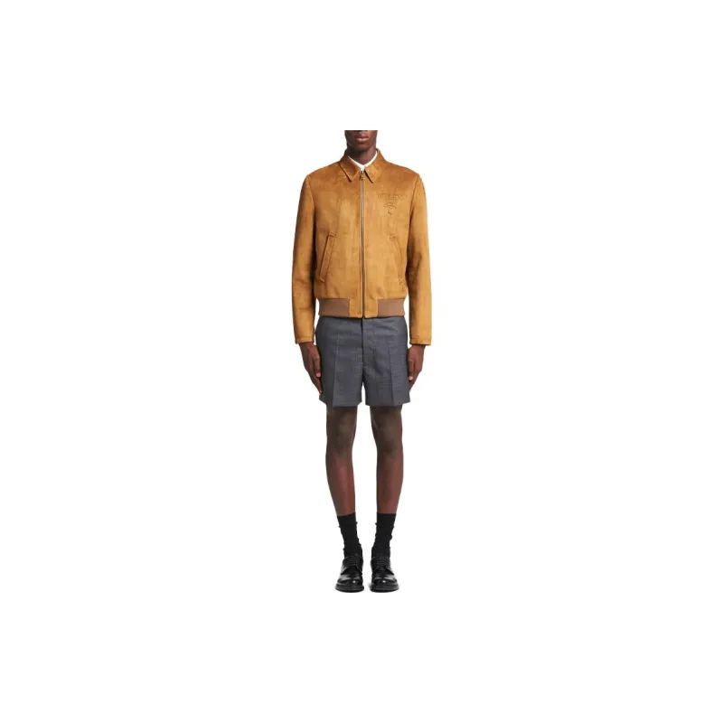 PRADA Leather Jackets Men Brown-1