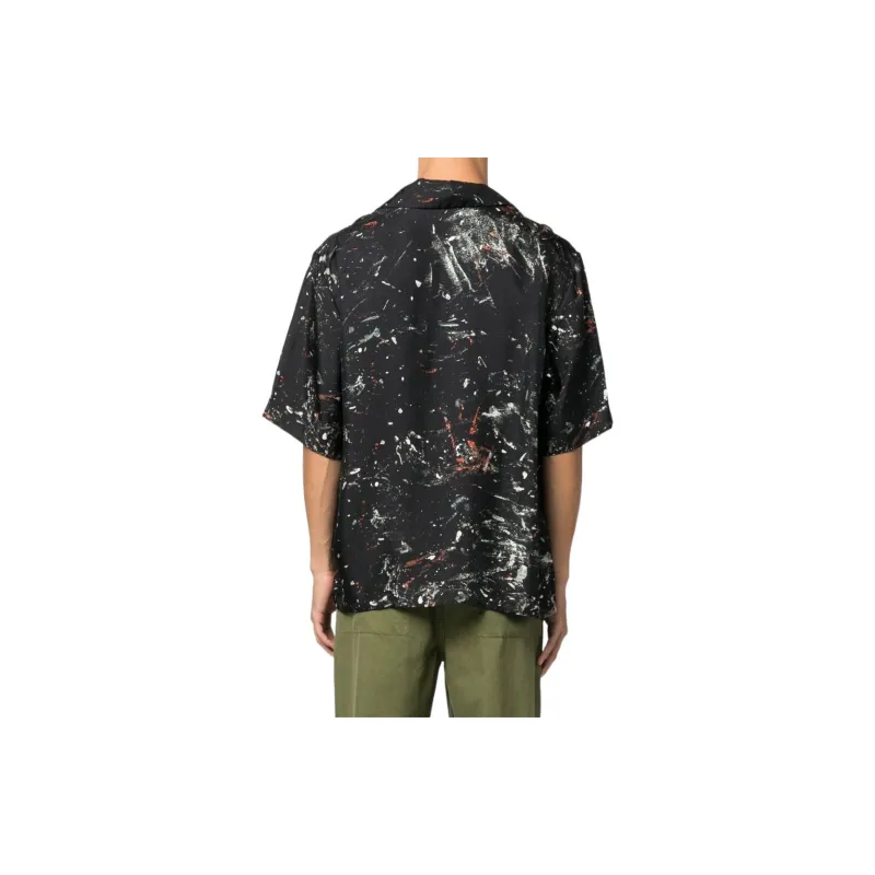 AMIRI Paint Splatter Bowling Shirt-3