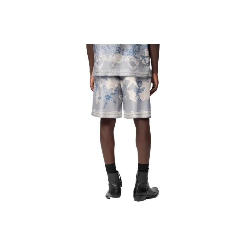 VERSACE Printed Silk Twill Shorts-2