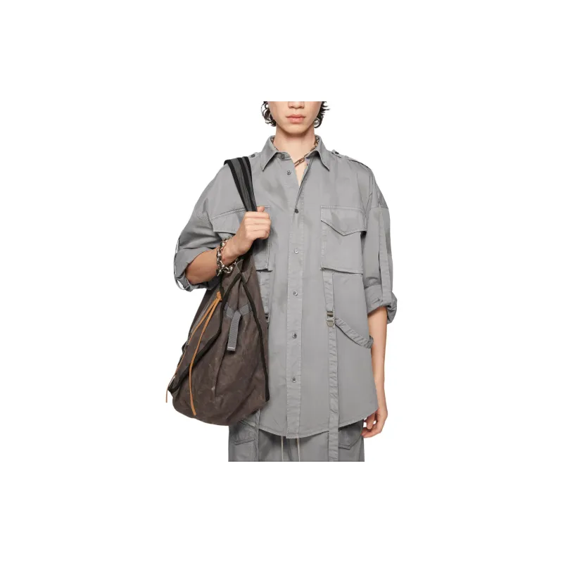 Acne Studios Buckle Detailed Collared Shirt-1