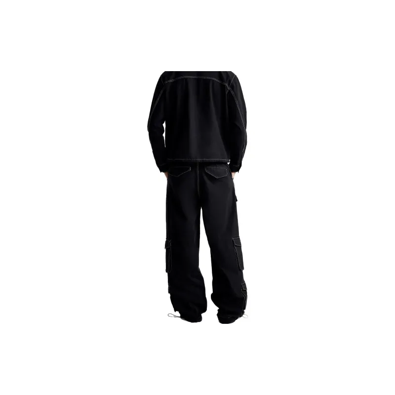 ZARA Cargo Pants Men Black-3