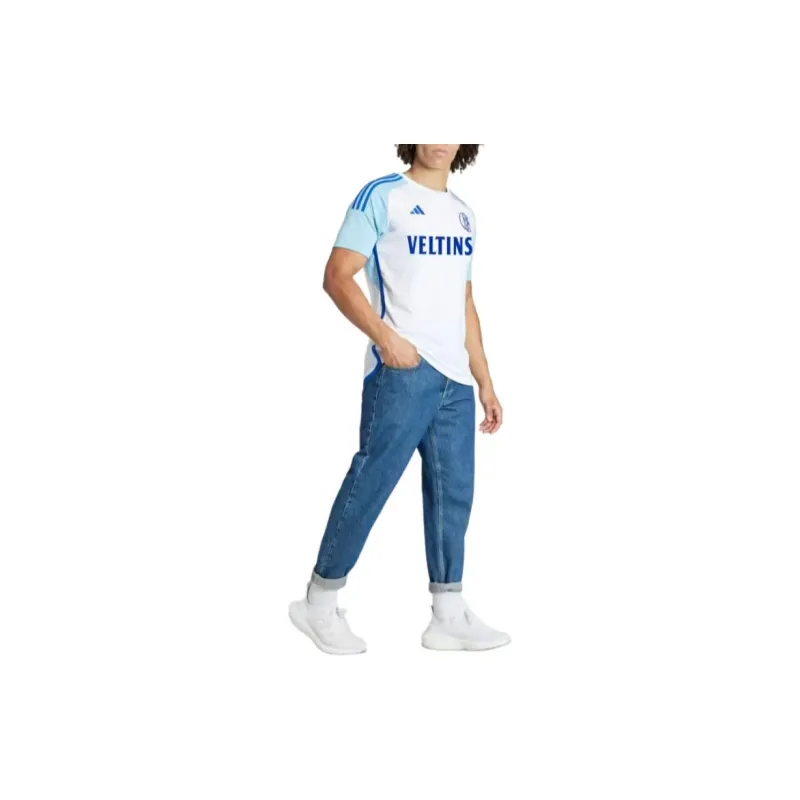 Adidas SCHALKE 04 23/24 AUSWÄRTSTRIKOT Soccer Jerseys Men's White/Light Blue-2