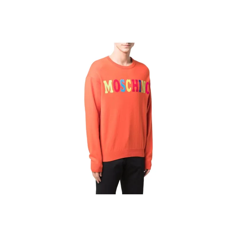 MOSCHINO Cashmere Sweaters Men Orange Red-2