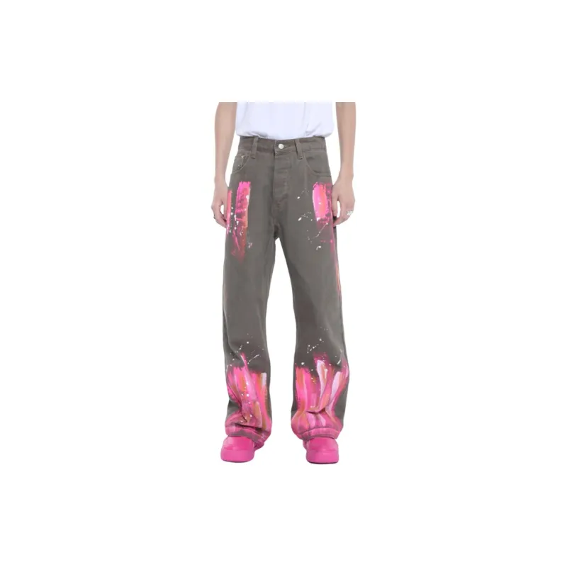 Voguo Relay Jeans Unisex Graffiti Red-1