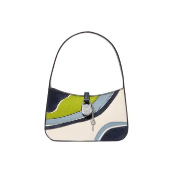 MICHAEL KORS Polyurethane Handbag Shoulder Bag Small Size Women's Marine Blue Multicolor