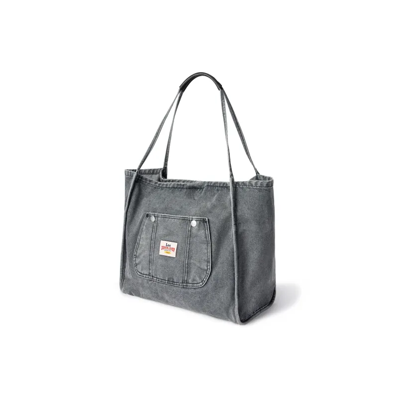Lee Denim Tote Bag, Shopping Bag, Shoulder Bag Unisex Sand Stone/Vintage Denim Blue/Gray/Peach Pink-9
