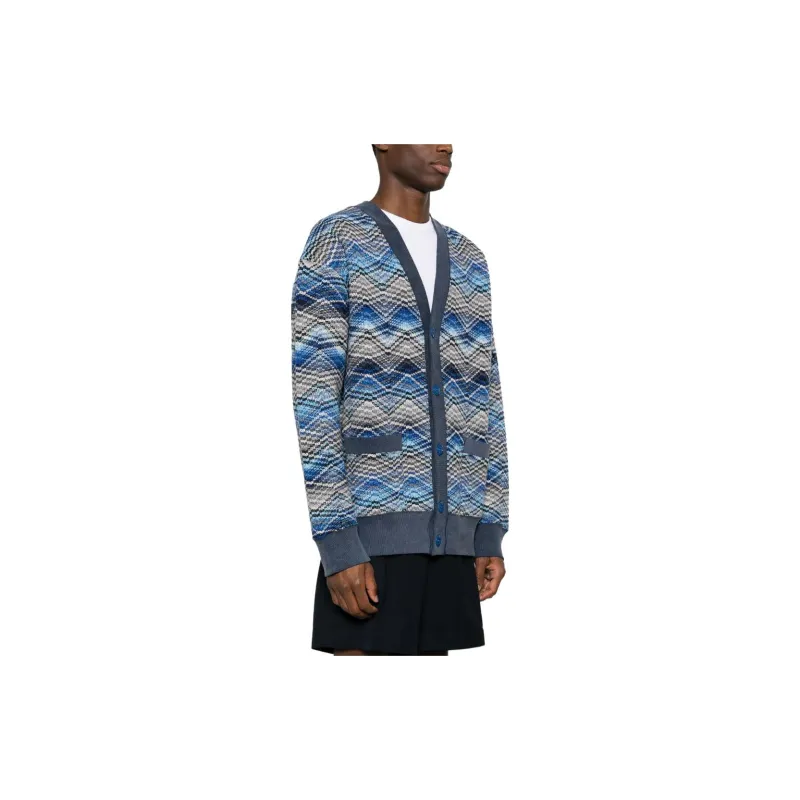 MISSONI Zigzag V neck Cardigan-3
