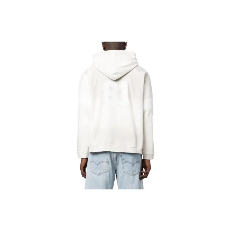 GUESS Slogan print Striped Hoodie-3