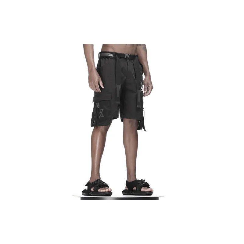 NORVINCY Urban Techwear Straight Fit Loose Fit Casual Shorts Men's-4