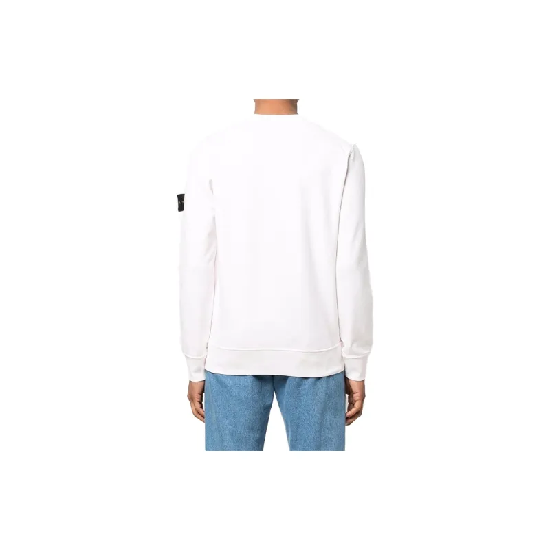 STONE ISLAND Garment Dyed Cotton Fleece Crewneck-3