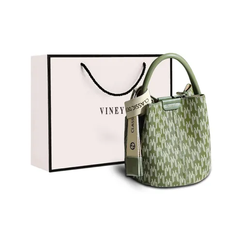 VINEY PVC Handbag, Shoulder Bag, Hand Bag, Bucket Bag Regular Women's Green