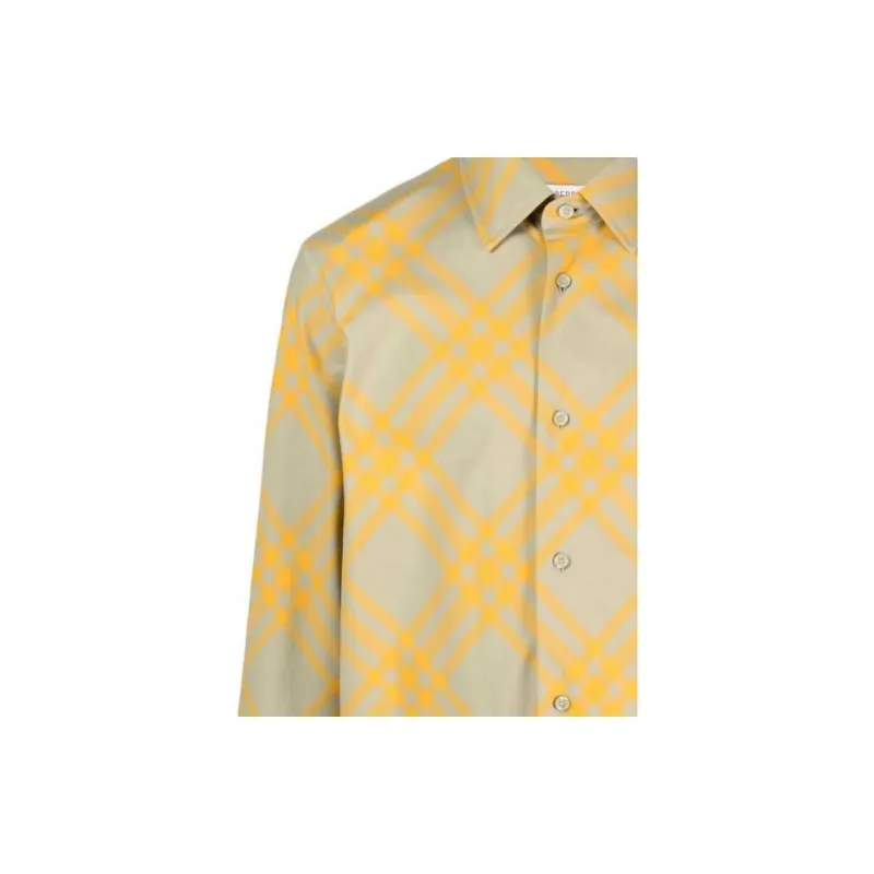 Burberry Check plaid Cotton Shirt-5