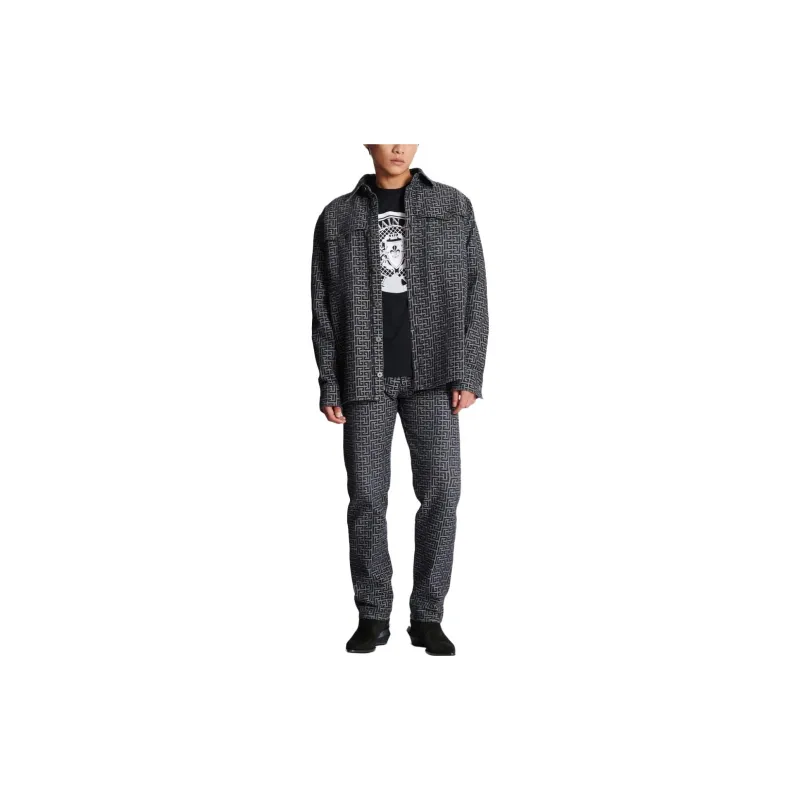 BALMAIN Flocked Coin T Shirt-2