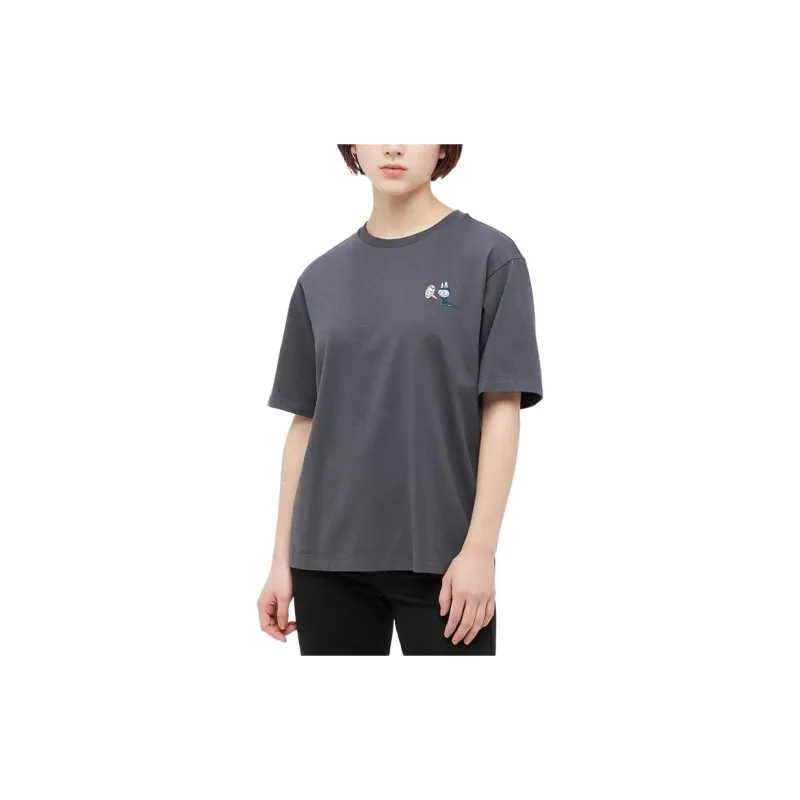 UNIQLO x POP MART T Shirt Unisex Dark Gray-3