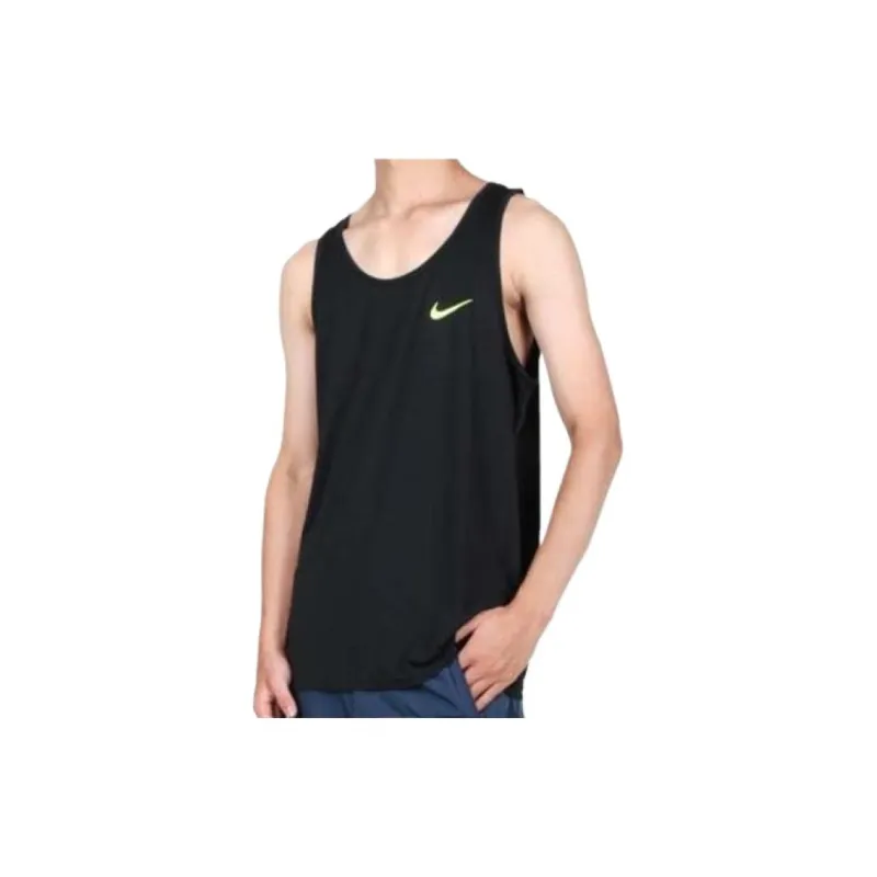 Nike Tank Tops Men's Black Neon Green-4