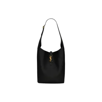 SAINT LAURENT LE5A7 Cow Leather Bucket Bag Handbag Shoulder Bag Regular Women's Black
