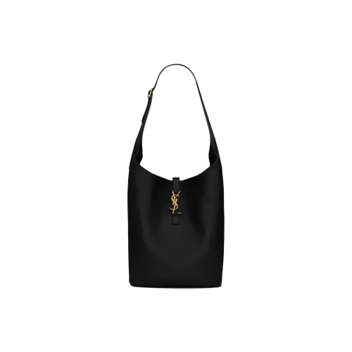 SAINT LAURENT LE5A7 Cow Leather Bucket Bag Handbag Shoulder Bag Regular Women's Black