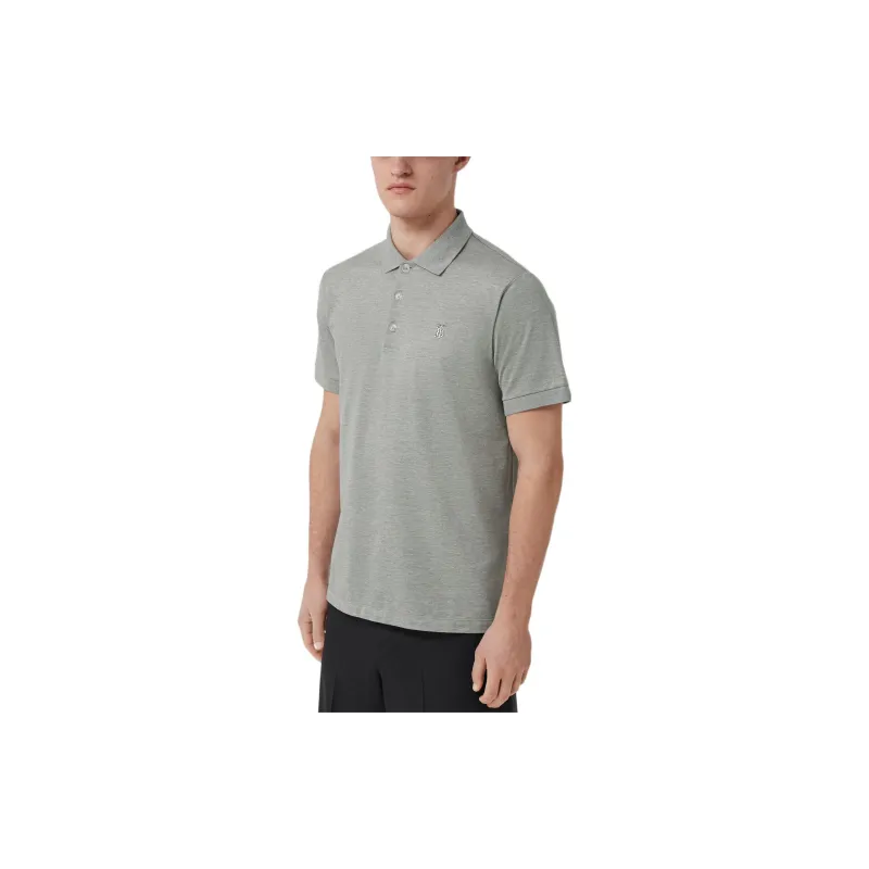 Burberry Polo Shirts Men Light Heather Gray-3