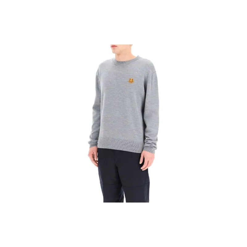 KENZO Tiger Embroidered Crew Neck Jumper-4