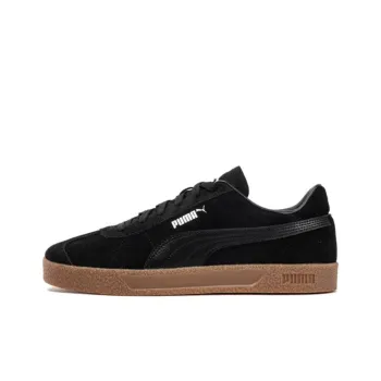 PUMA Club Wear Resistant Low Top Skateboard Shoes Unisex Black White