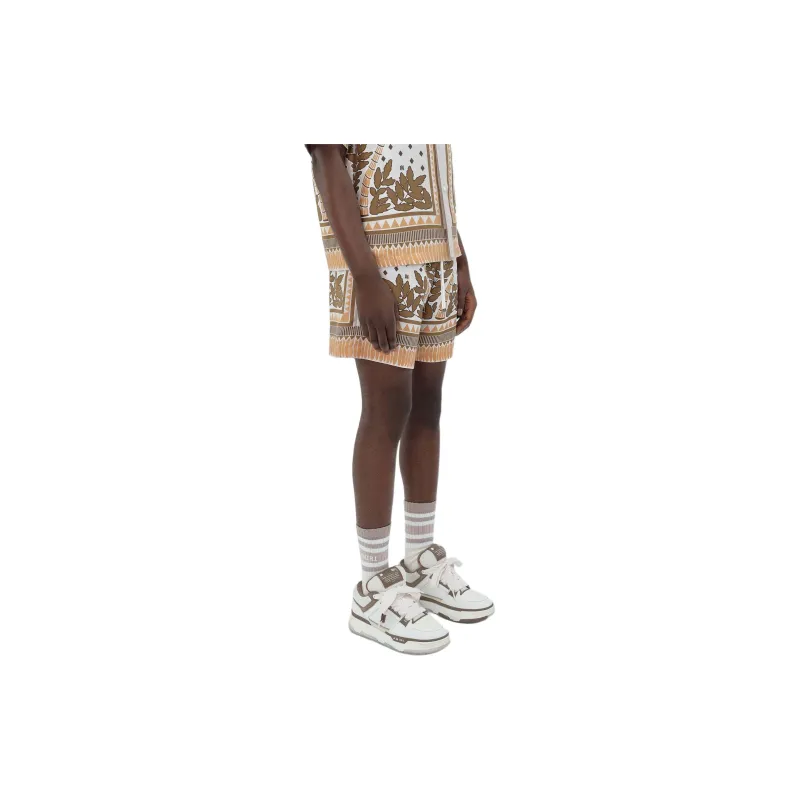 AMIRI Palm Tree Silk Shorts-3