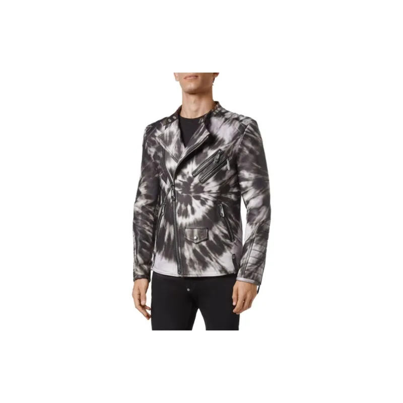PHILIPP PLEIN Leather Jackets Men Multicolor-3