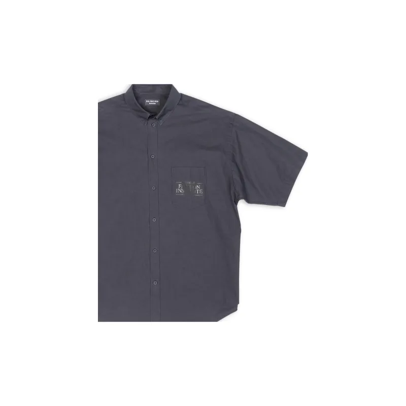 Balenciaga SS22 Shirt Regular Fit Men's Dark Gray-4