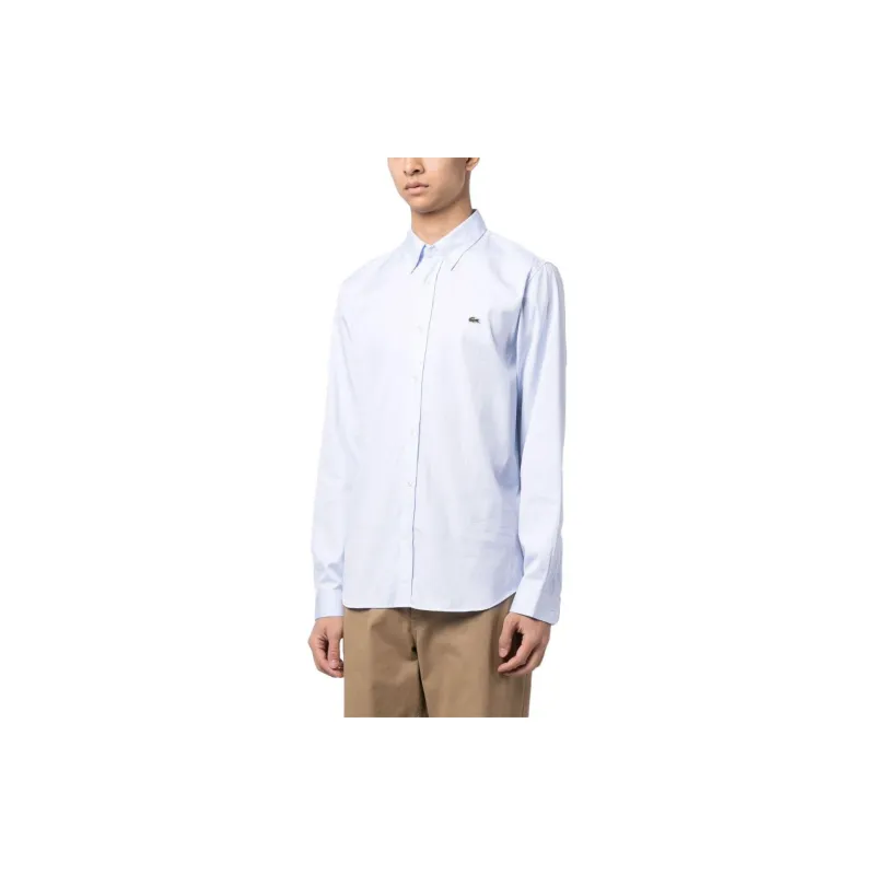 LACOSTE Logo patch Cotton Shirt-3