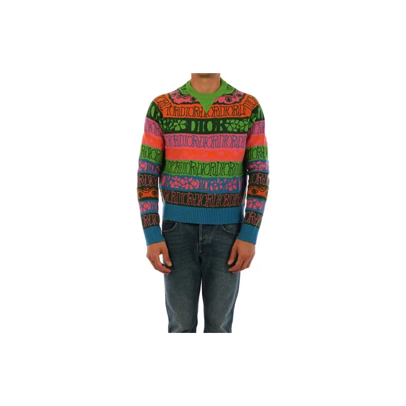 DIOR Loose Fit Knitwear Men's Multicolor-2