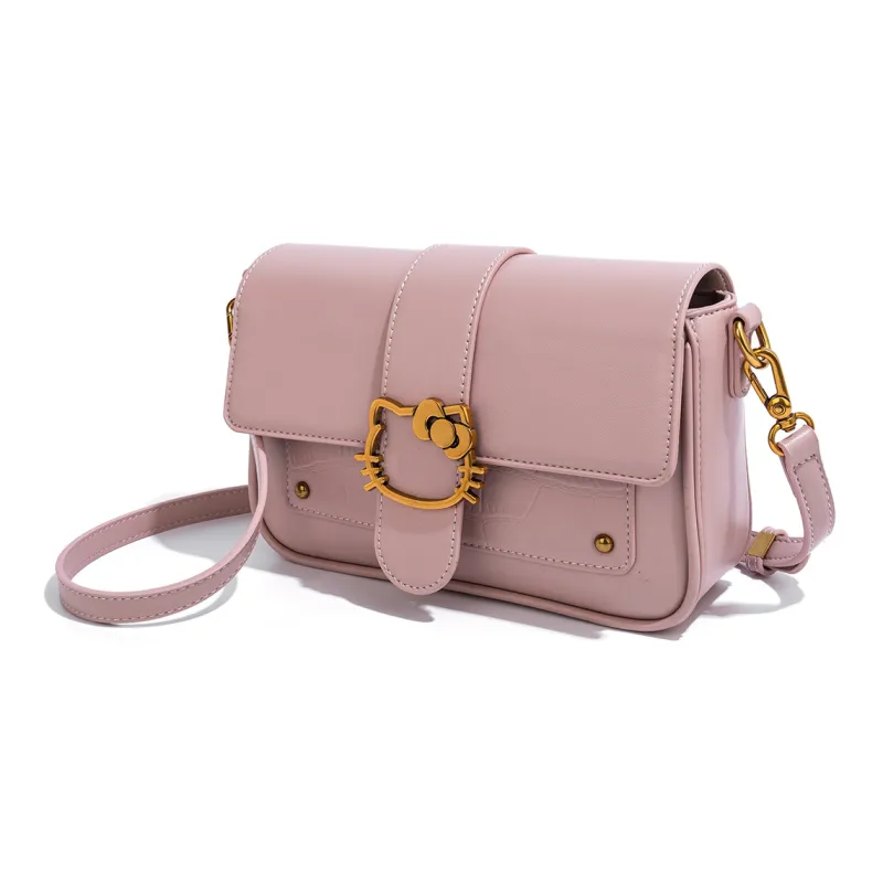 MESUCA Sanrio Hello Kitty PU Shoulder Bag Regular Women's Black/White/Pink-3