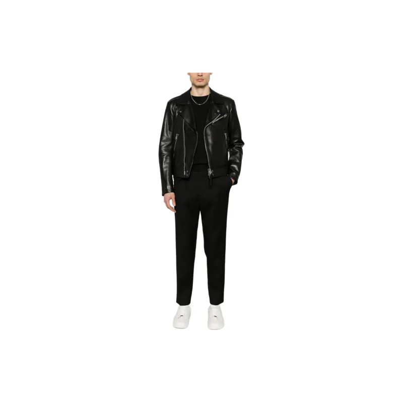Golden Goose Logo Plaque Straight Leg Trousers-1