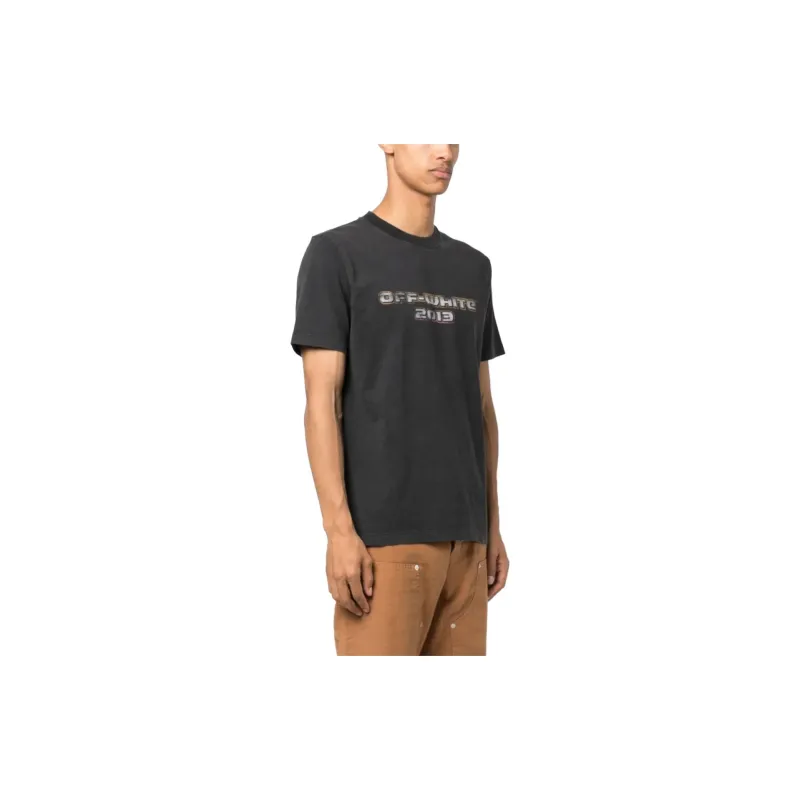 OFF WHITE Logo Print Cotton T shirt-2