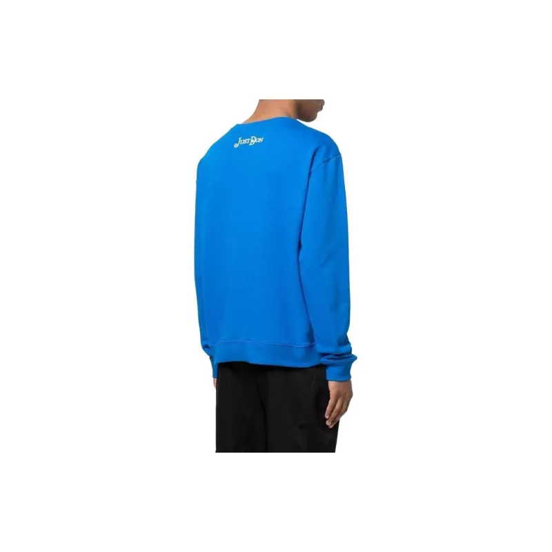 Just Don Authorized Dealer print Rib trimmed Sweatshirt-3