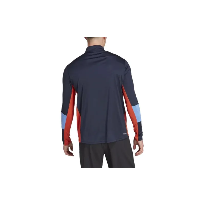 Adidas Training Colorblock 1/4 Zip Long Sleeve Tee-2