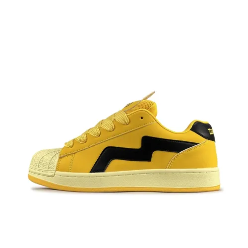 ZUIBANG Skateboard Shoes Unisex Low-Top Yellow/Black/Beige