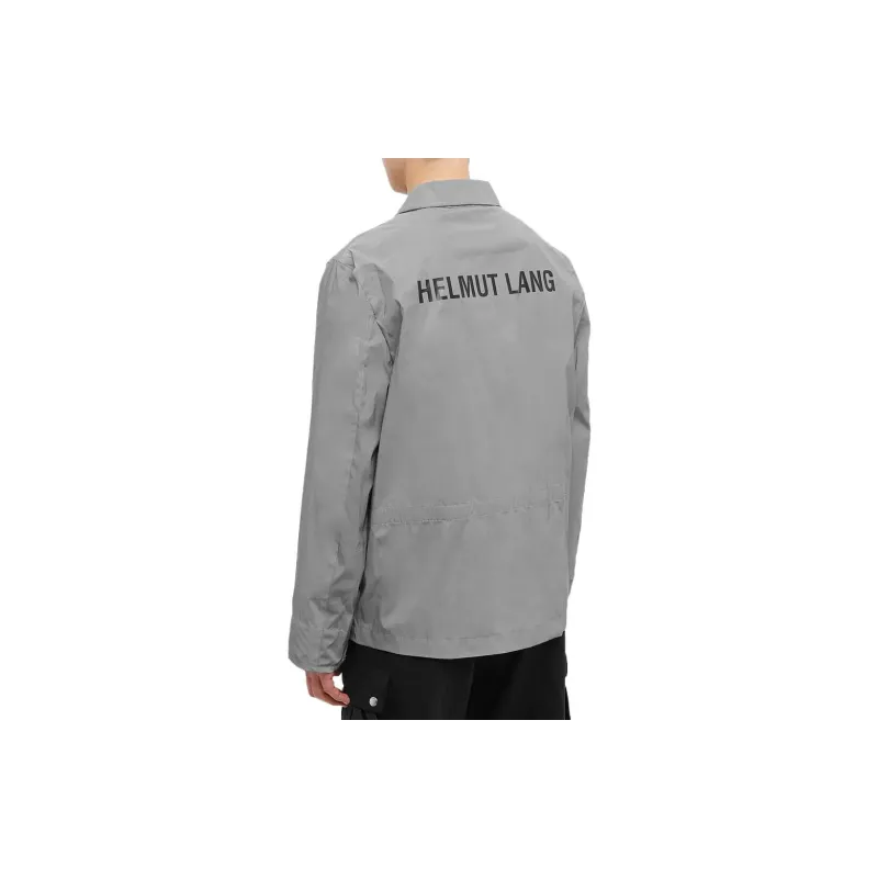 Helmut Lang Logo Embossed Front Zipped Shirt Jacket-1