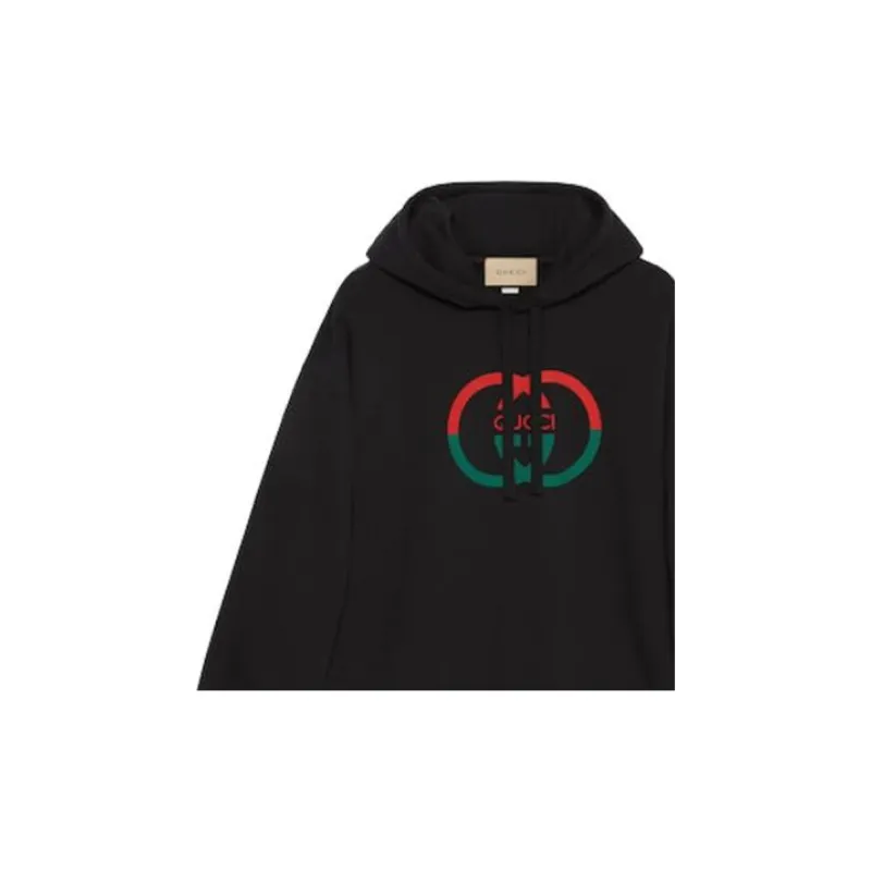 GUCCI Interlocking G Drawstring Hoodie-1