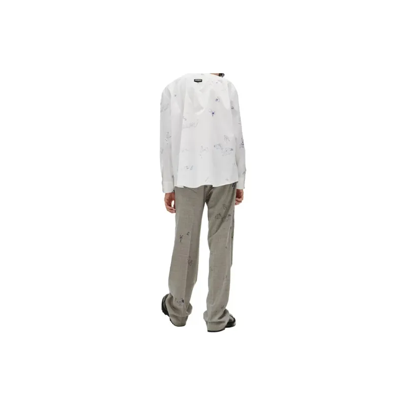 Vetements Graffiti Print Oversized Long Sleeve Shirt-1