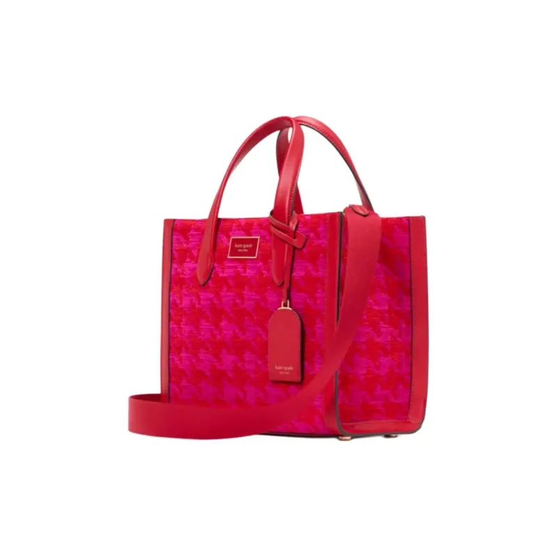 Kate Spade Manhattan Polyester Tote Bag Shopping Bag Crossbody Handbag Small Size Women's Rose Red-1