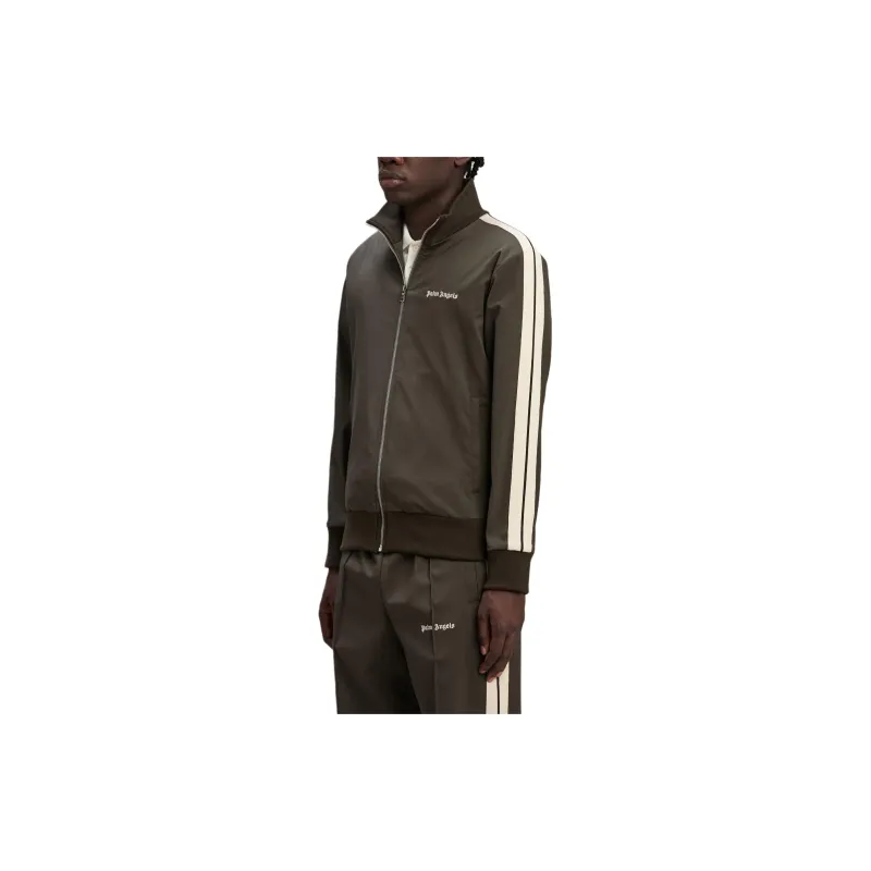 PALM ANGELS Logo Embroidered Zipped Sweatshirt-3