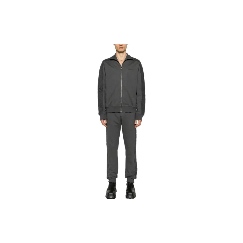 VERSACE Logo Embroidered Tapered Leg Track Pants-1